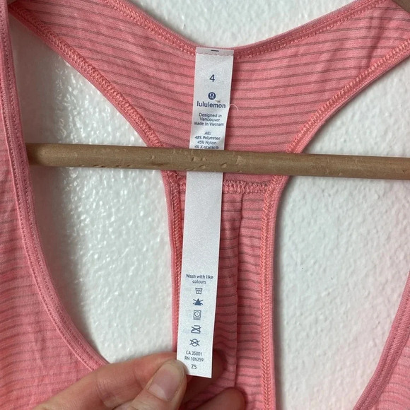 Lululemon 4 105 Singlet Tank Top in Pink Lemonade - Picture 3 of 8